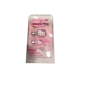 The Creme Shop Hello Kitty Crease-Free Hair Clips Pink Sanrio 4pk KHCOO549 NEW